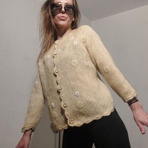 Vintage 50's 60's RARE embroidered Marshall Fields cardigan